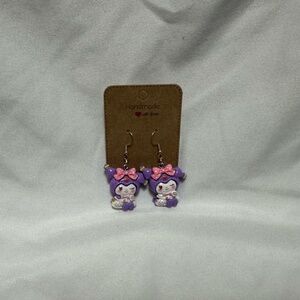 Handmade Purple Kuromi Earrings